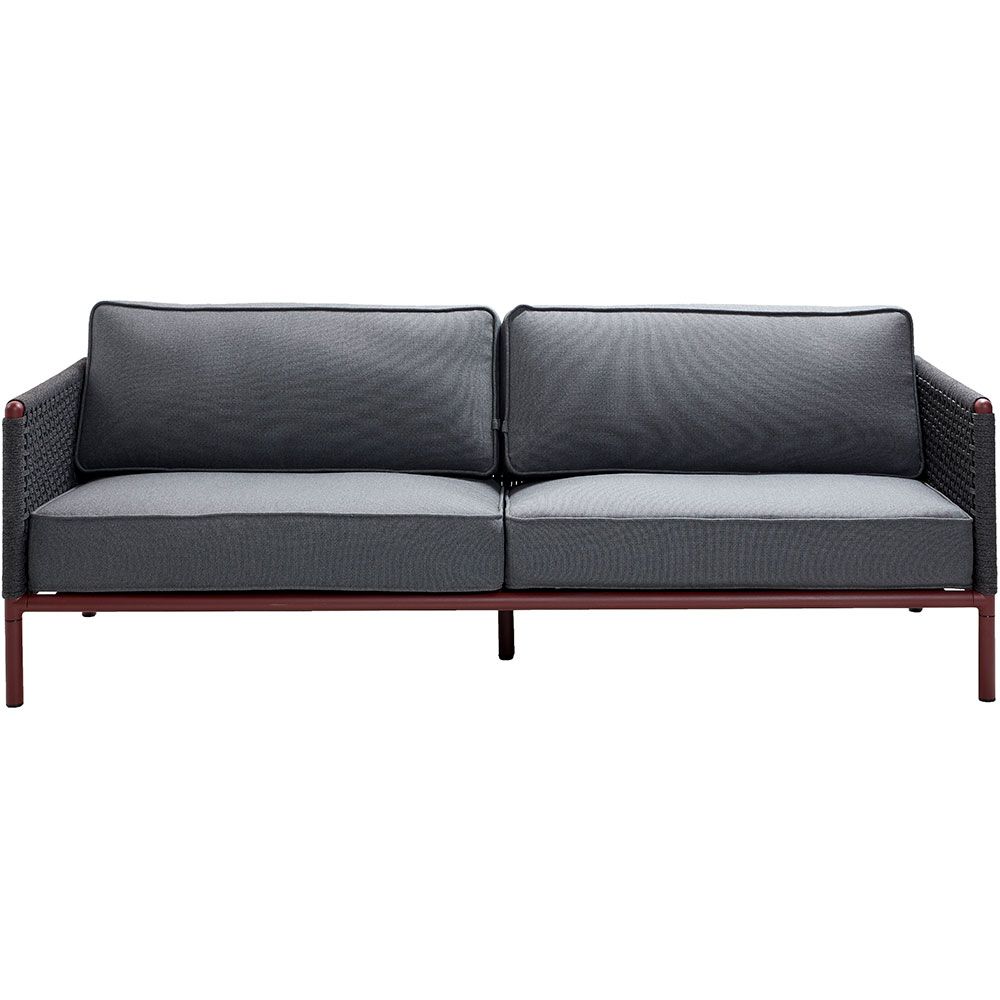 Encore 3 Sitzer Sofa Grau/Bordeaux