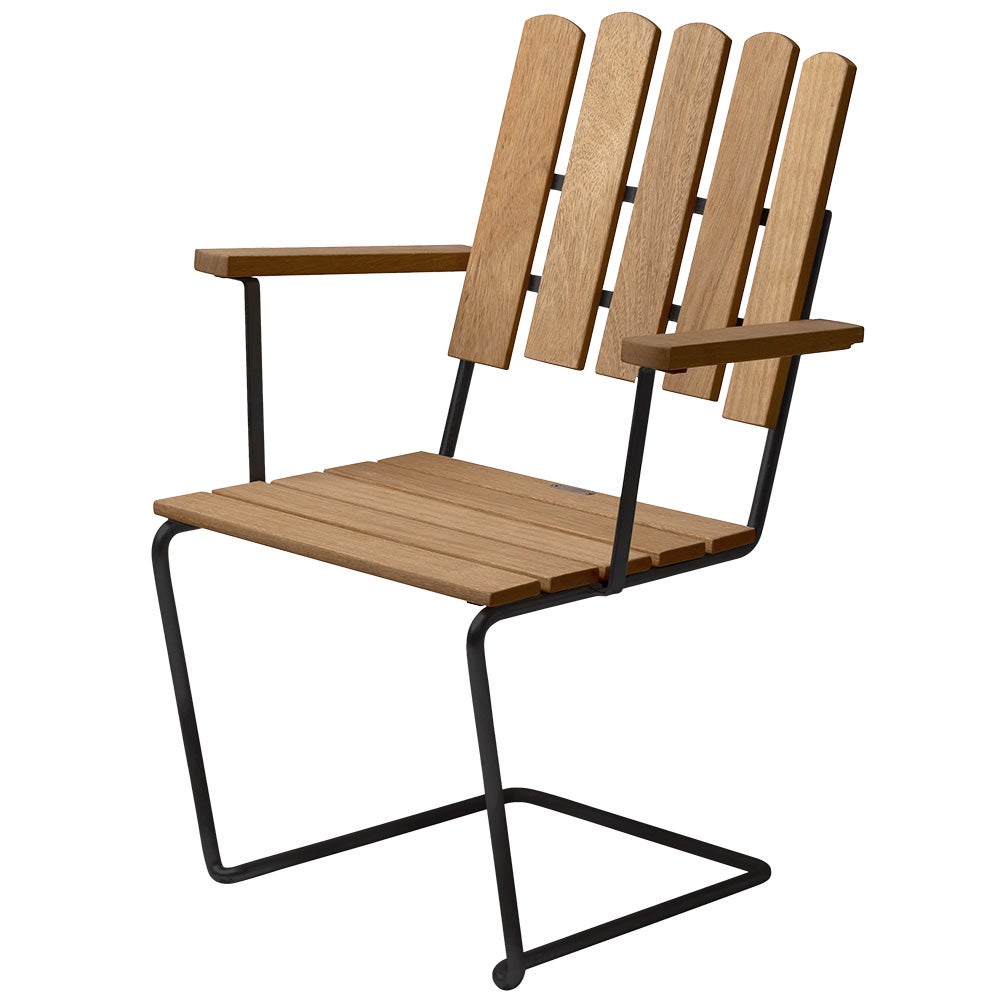 A2 Sessel Eiche geölt / Gestell schwarz