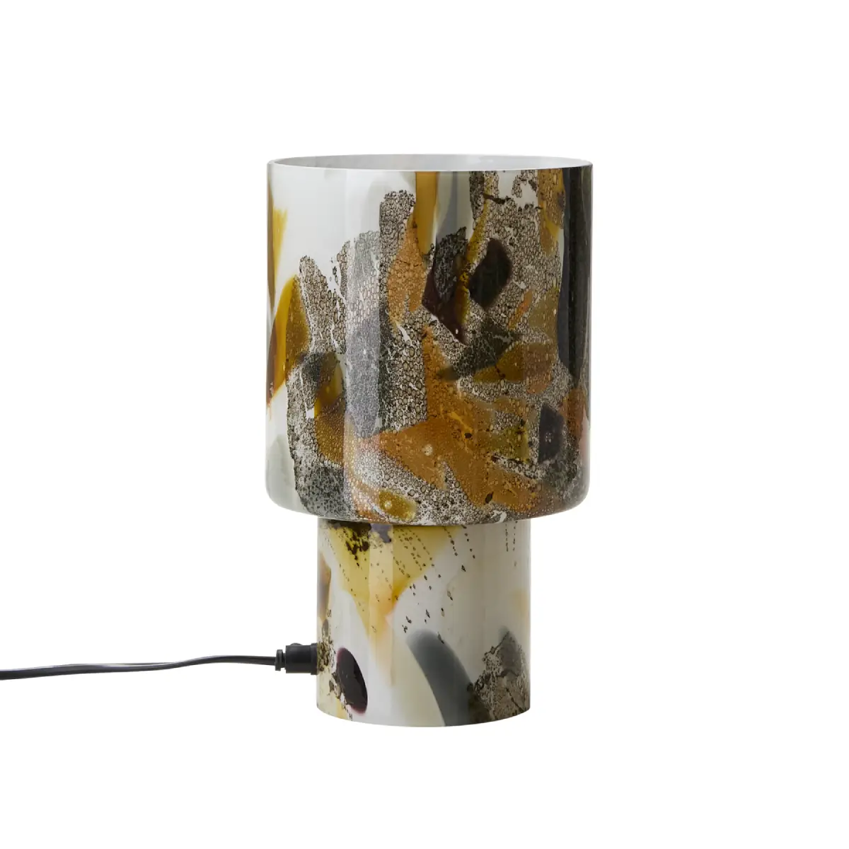 Tischlampe aus Glas Eldor Braun Mehrfarbig H25 cm