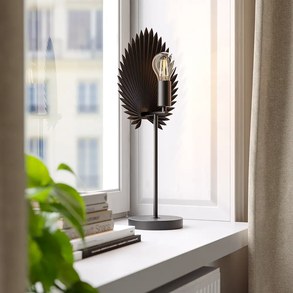 Aruba Tischleuchte H55cm Matt schwarz