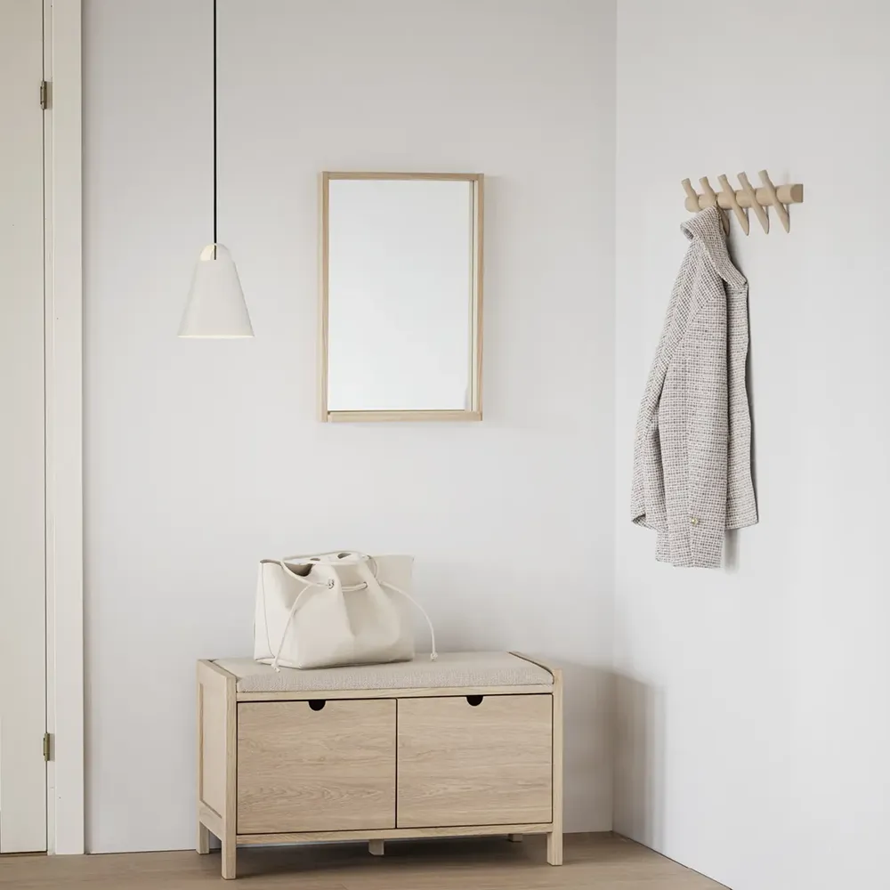 Hillmond Hakenleiste 65 cm weiß pigmentierte Eiche