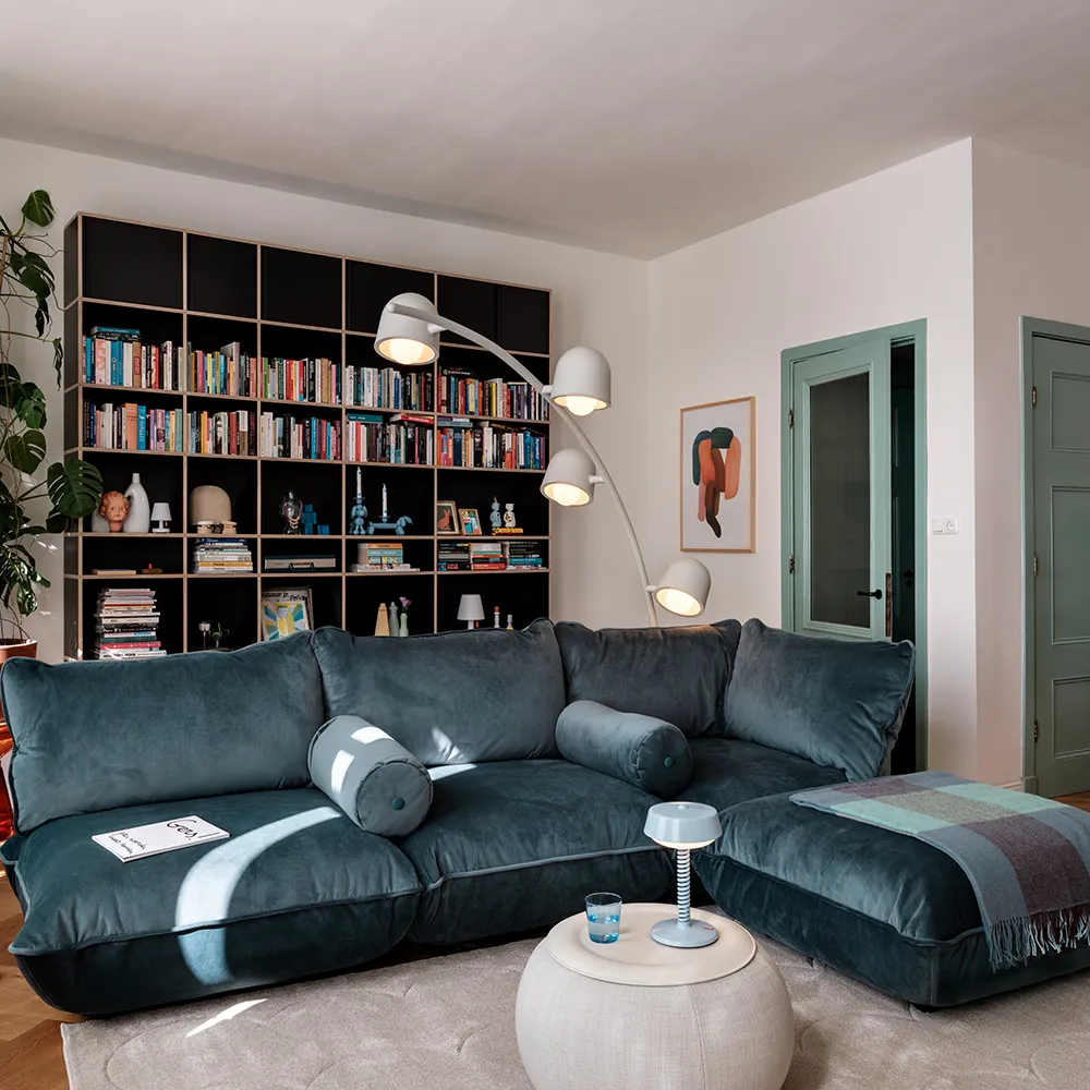 Sumo Eckmodul Velvet Recycled Petrol