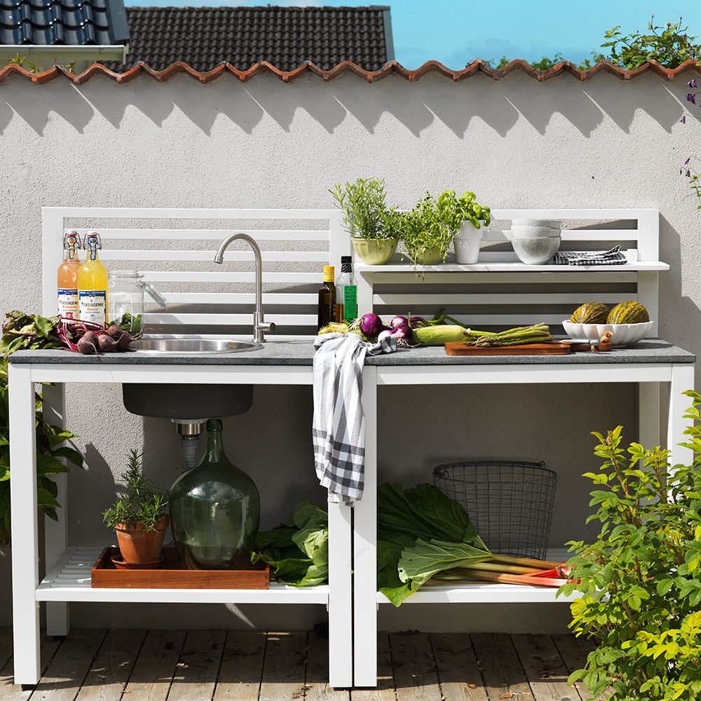 Bellac Außenküche weiß