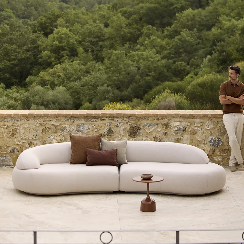 Mellow Sofa Modul rechts mit kurzem Rücken Sand