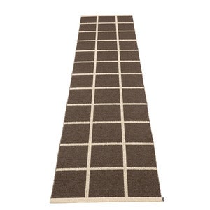 Gewebter Teppich Criss Dark Brown 70x300 cm