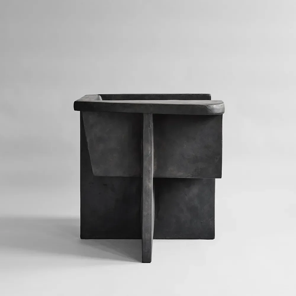 Brutus Lounge-Sessel – Kaffee