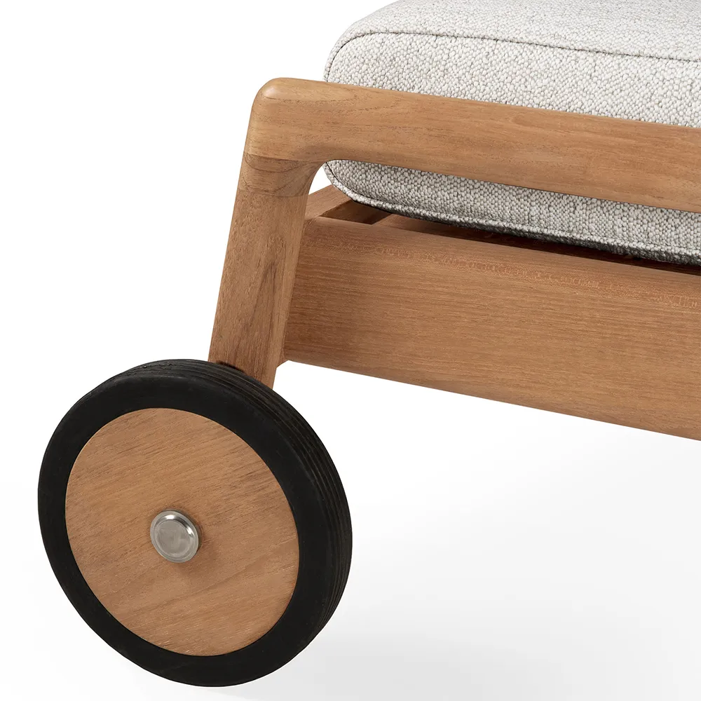 Jack Sonnenliege Teak/Weiß