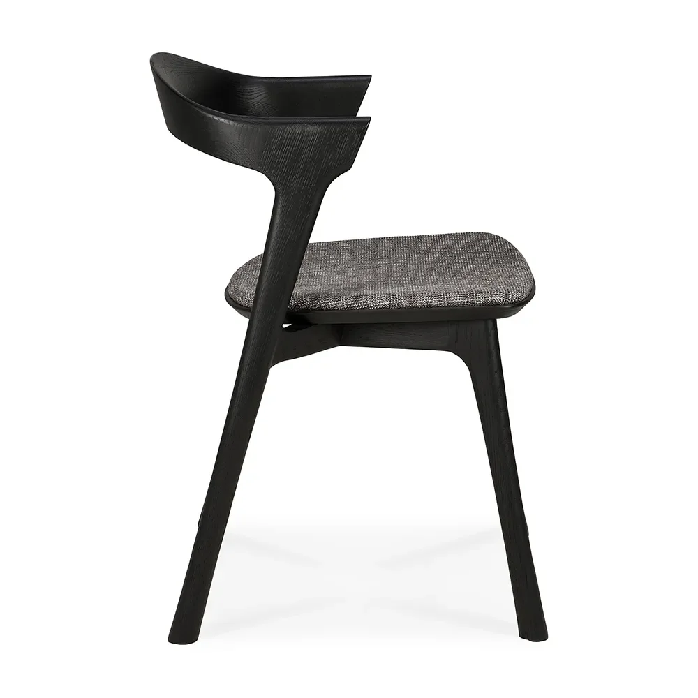 Book Dining Chair schwarze Eiche/grauer Stoff
