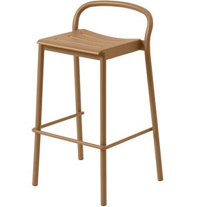 Linear Steel Barhocker Burnt Orange