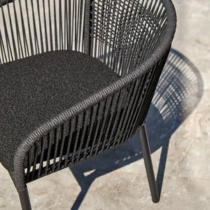 Delta stuhl    Schwarz / Slate rope / Teddy Black