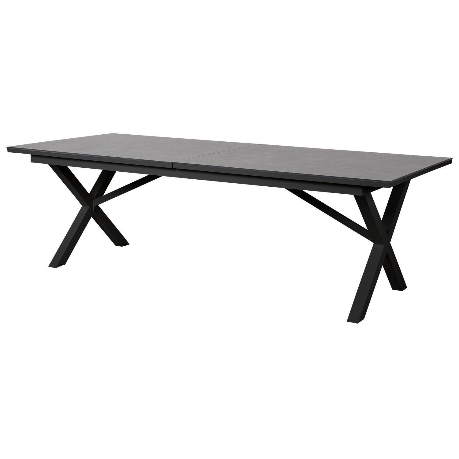 Hillmond Ausziehtisch 100x238-197 cm schwarz/grau