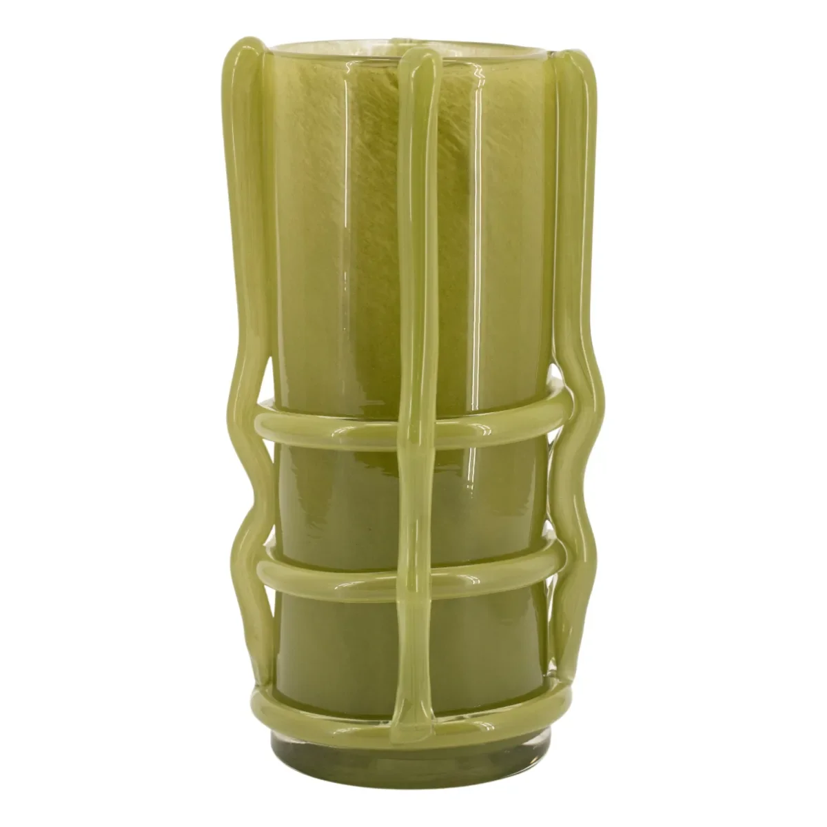 WrapIt Vase 14x14x25 cm Glas grün