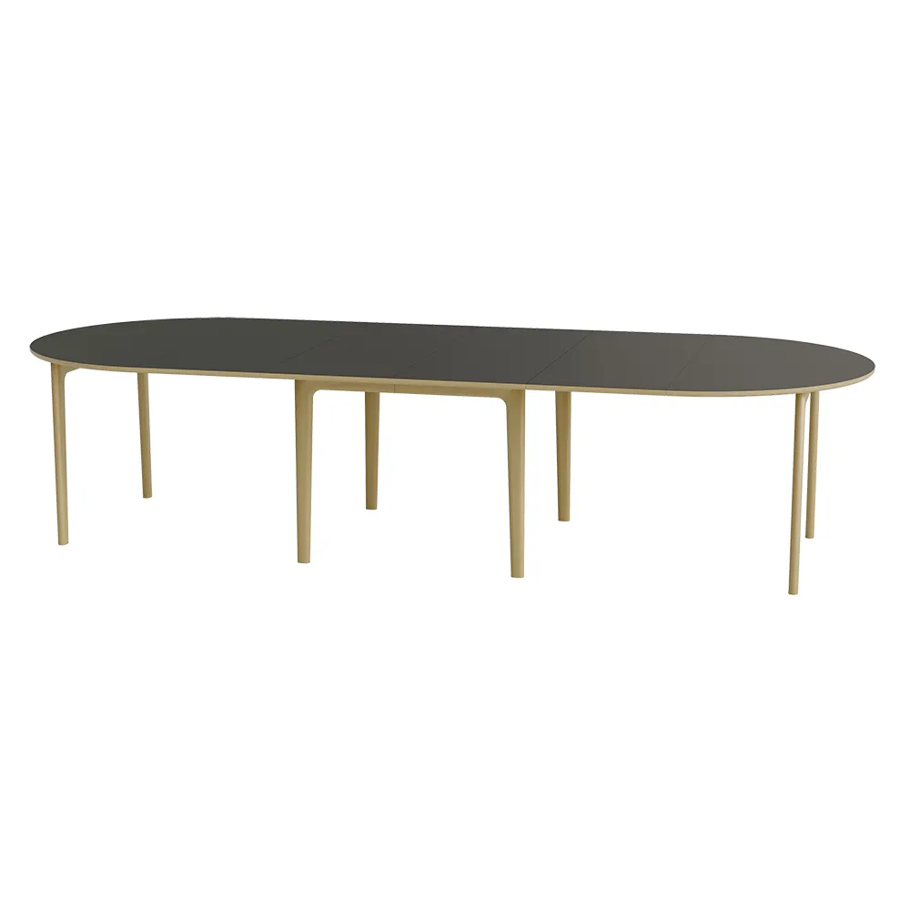 Sm112 Esstisch Eiche Weißöl/Schwarzes Nanolaminat