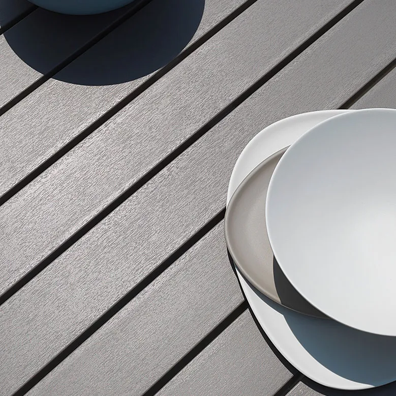 Alloro Esstisch 100x140-210 cm Weiß Tortora