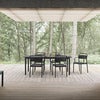 Linear Steel Esstischstuhl Dark Green 