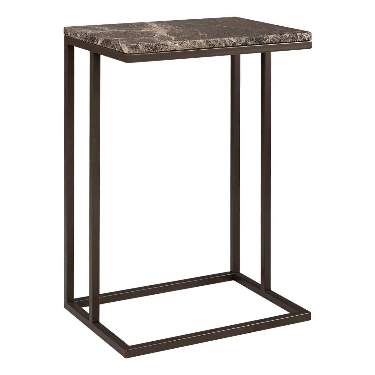 Beistelltisch aus Marmor Taro Wide Ash brown