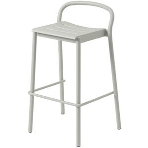 Linear Steel Barhocker Grey