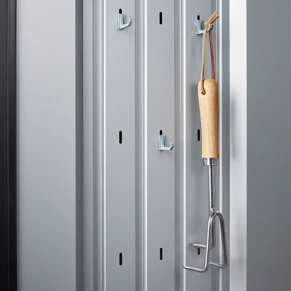 Romeo Patio cabinet L Metallic silver 