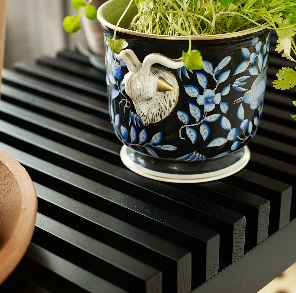 Cutter hocker Eiche Schwarz