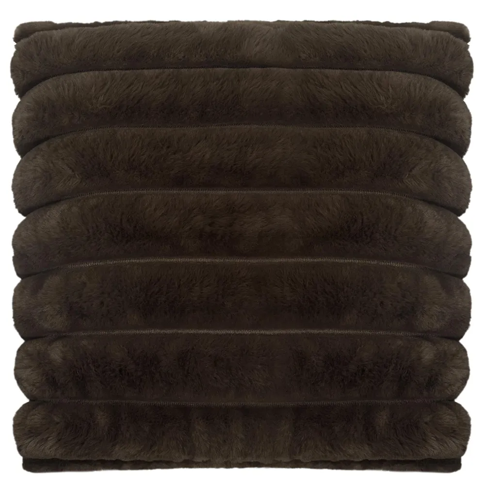 Wave Zierkissen 45x45 cm Dunkelbraun