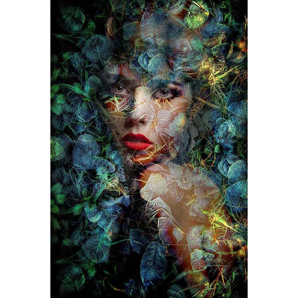 Wanddekoration Blau Herbst 80X120 cm