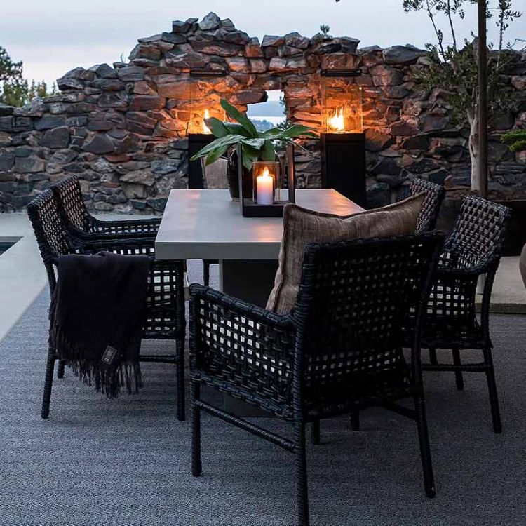 Sessel Santa Monica Rattan Schwarz exkl. Kissen