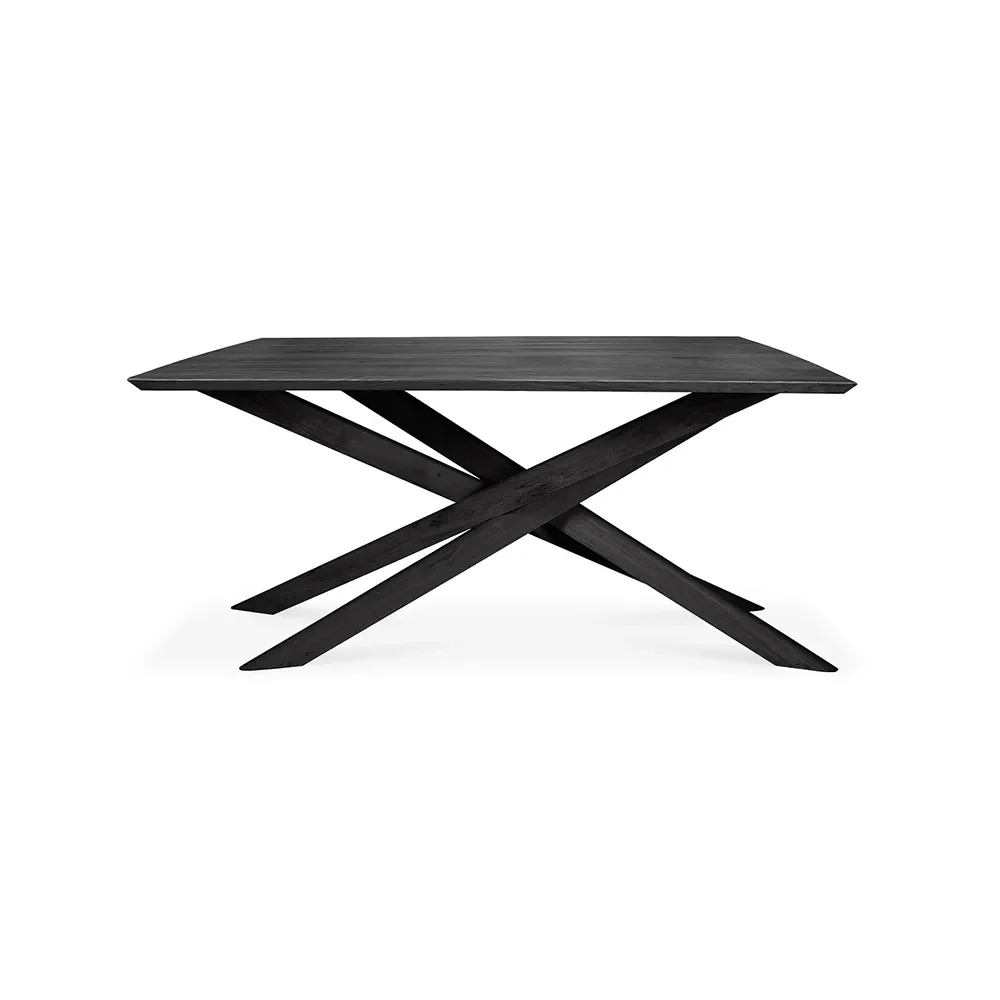 Mikado Esstisch 106x203 cm Eiche schwarz