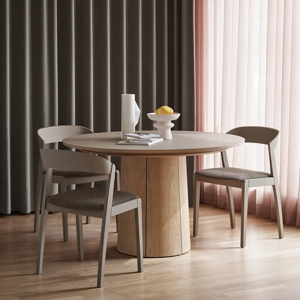 SM33 Esstisch Eiche Muskatnuss weiß geölt Laminat