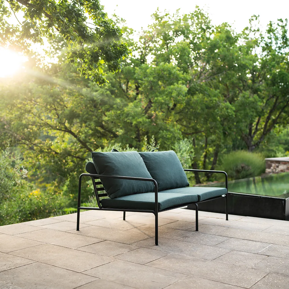 Avon 2 Sitzer Sofa Schiefer/Weiß