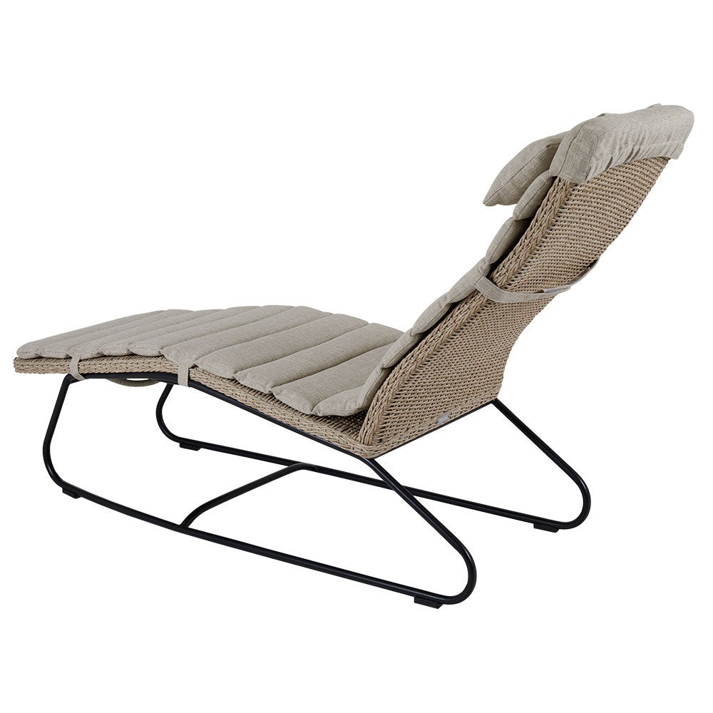 Akleja Liegebett beige mit Kissen