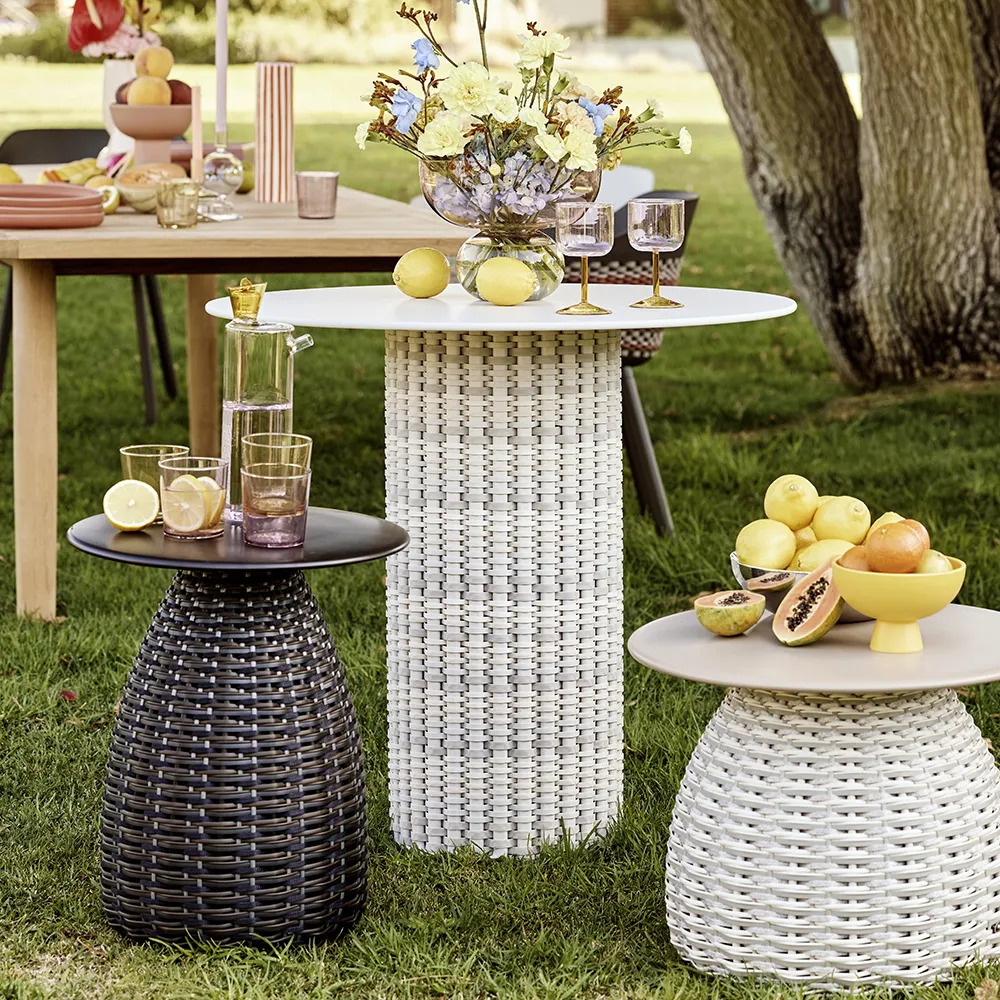 MYMI bistro Tisch, Ø 80 cm, HPL Tischplatte DHZ lipari 0304 myvera 0250