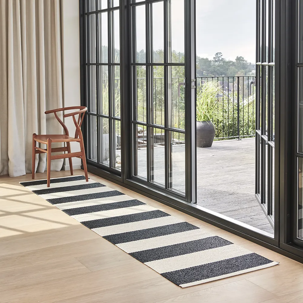 Bob Teppich Black/Vanilla 70 x 225 cm