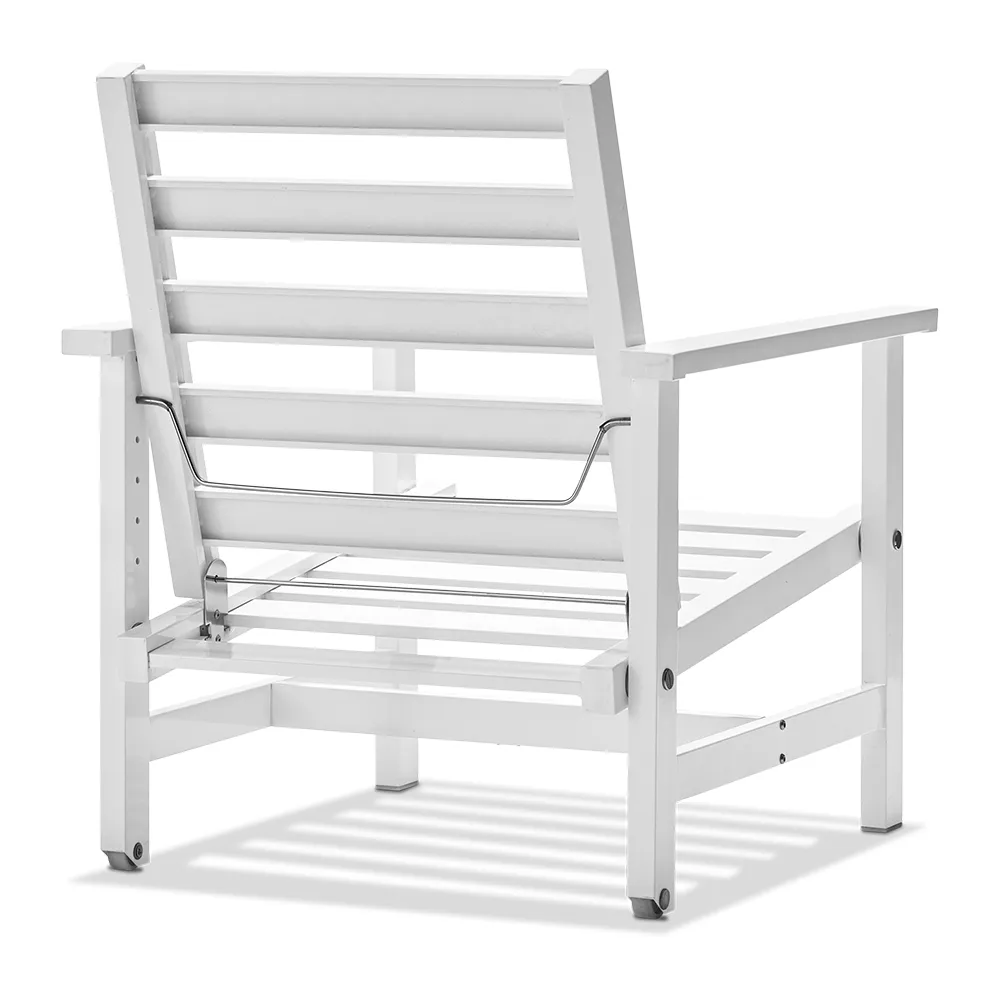 Sessel Weiß Aluminium