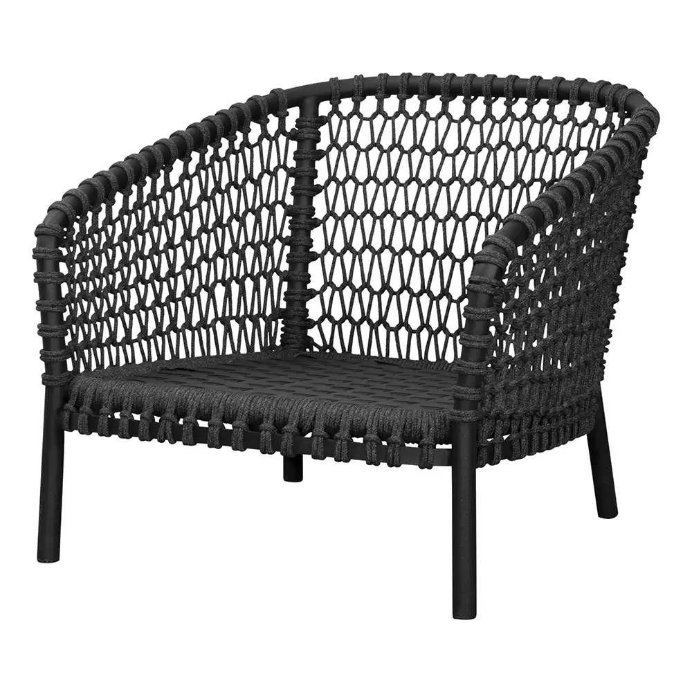 Ocean Lounge Chair dunkelgrau Soft Rope