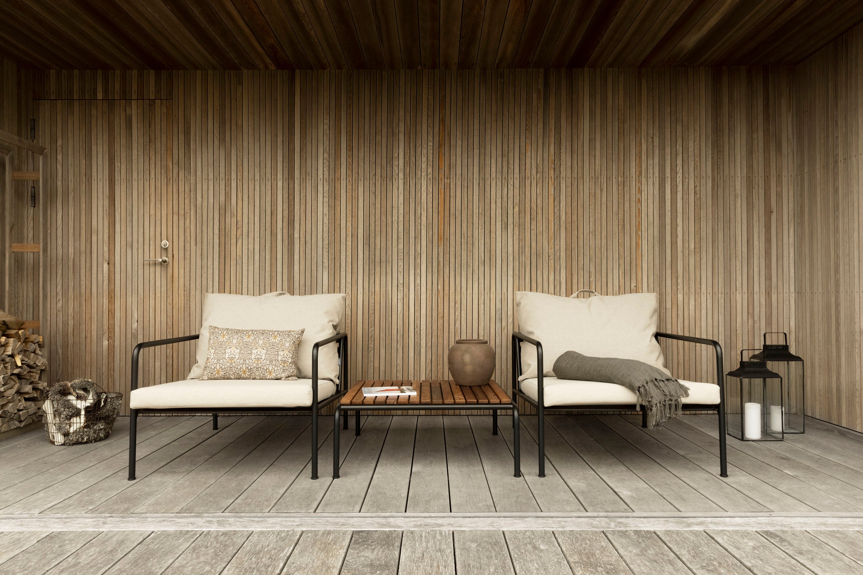 Avon 2 Sitzer Sofa Schiefer/Weiß