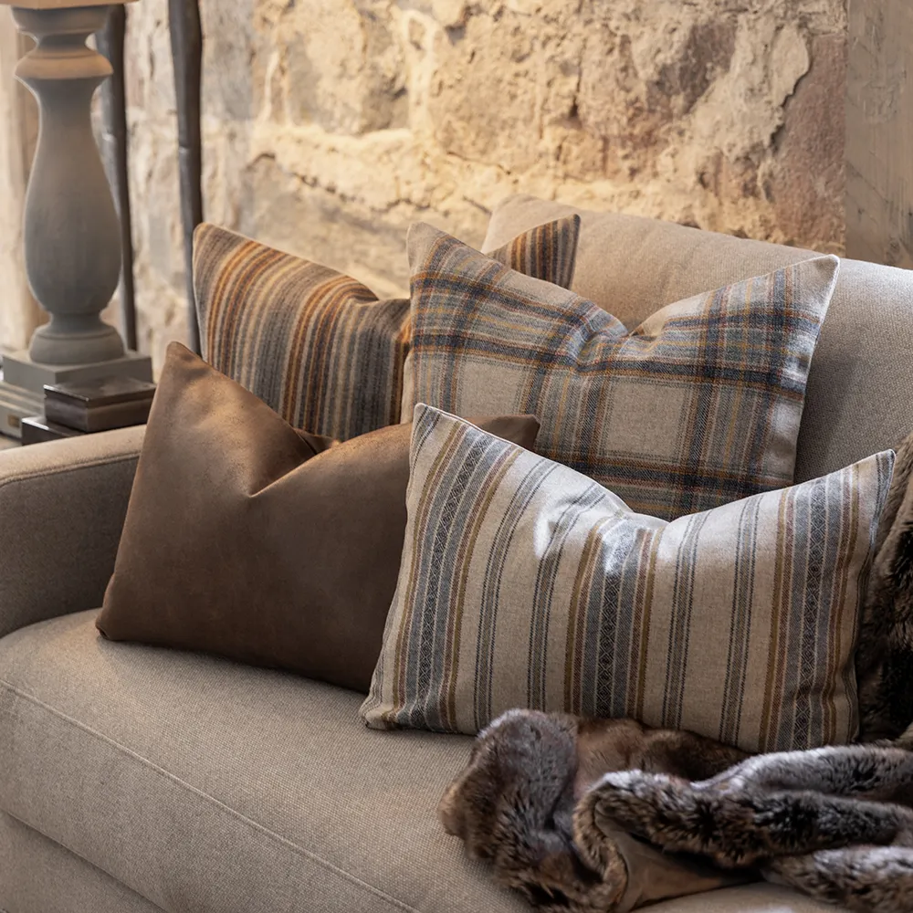 Glensdale Check Denim Kissenbezug 50x50 cm