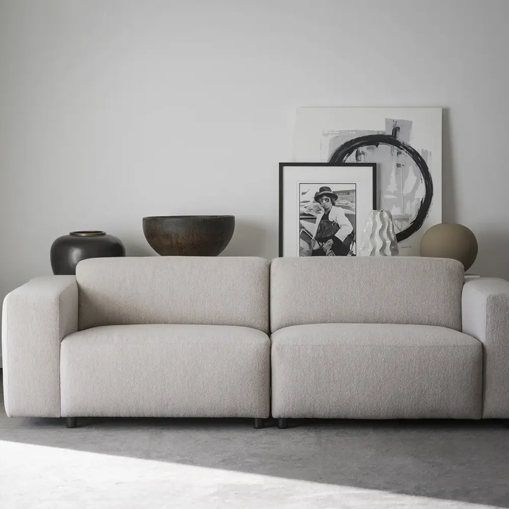 Willard Sofa 3-Sitzer Stoff Alice hellbeige