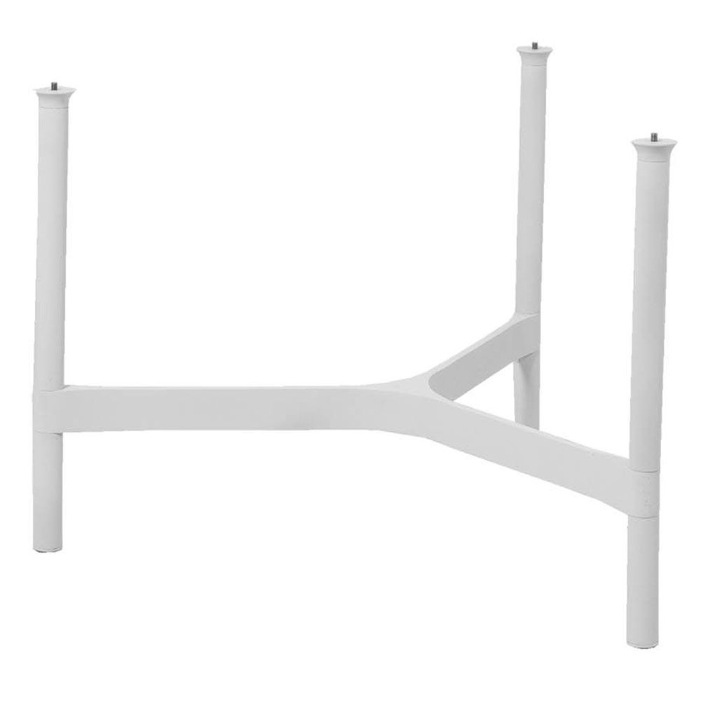 Twist Couchtisch Basis Medium Weiß Aluminium.