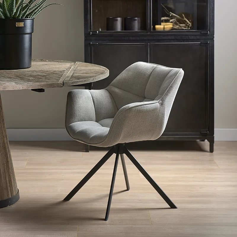 Carnaby stuhl mit armlehne mouliné linen fabulous flax