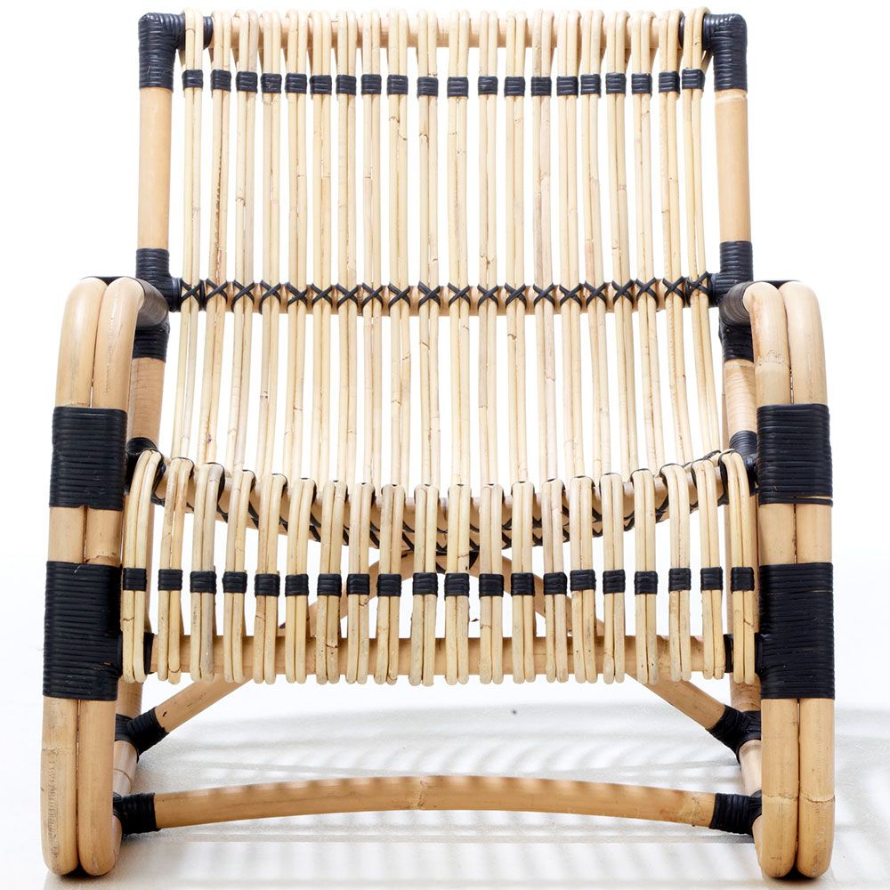 Curve Loungesessel Schwarz/Natur