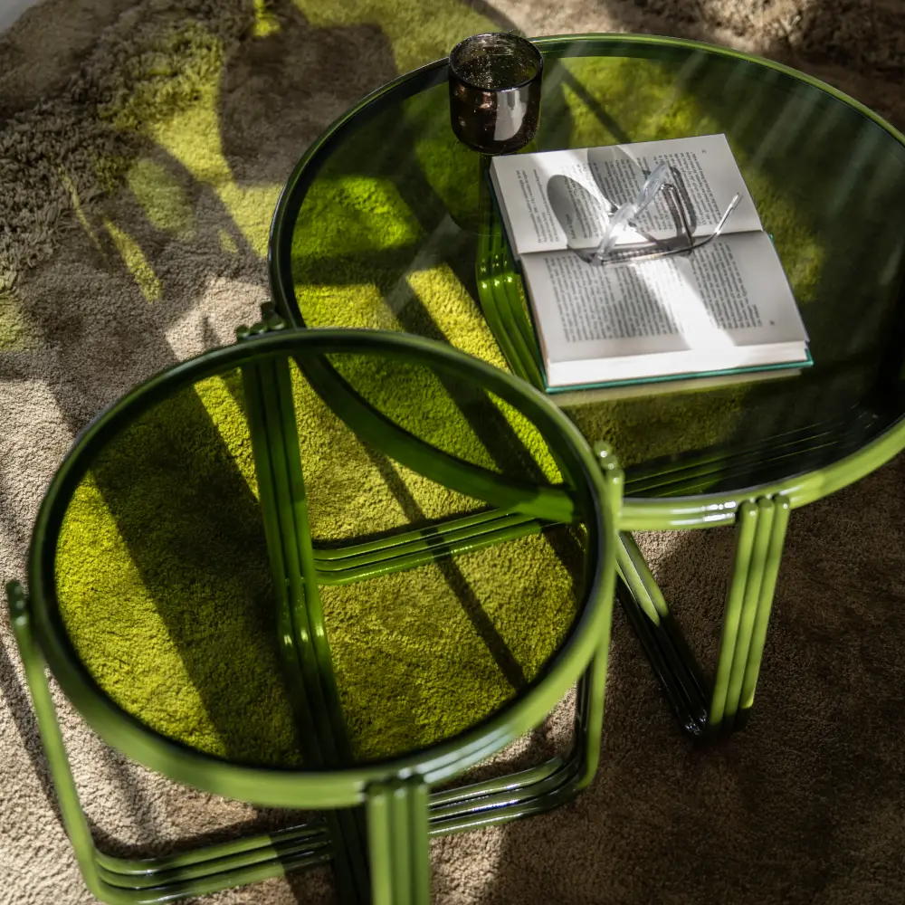 Groovy Couchtisch – grün, 63 x 63 x 35 cm