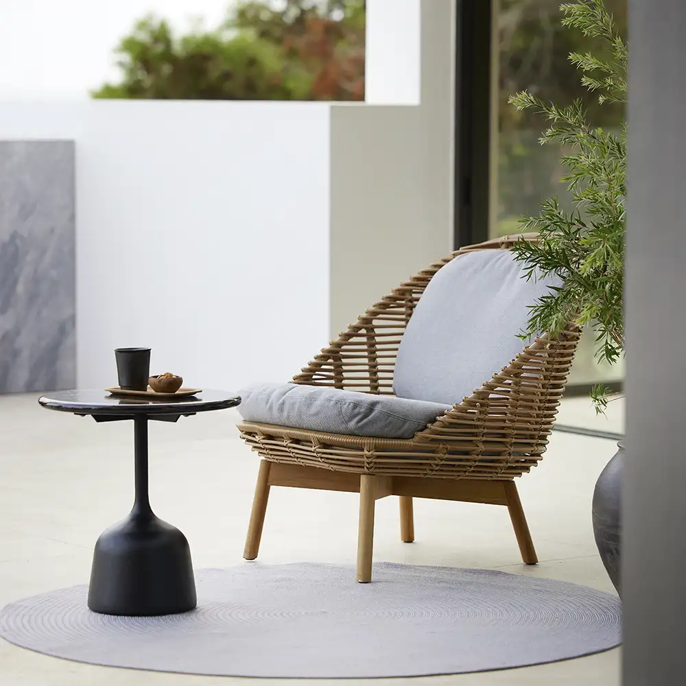 Hive Lounge Sessel mit Beinen aus Teakholz Natural, Weave 