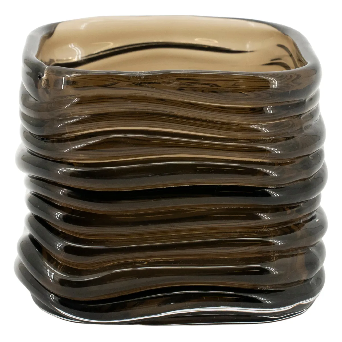 Rizo small 10x10x8 cm Glas Braun
