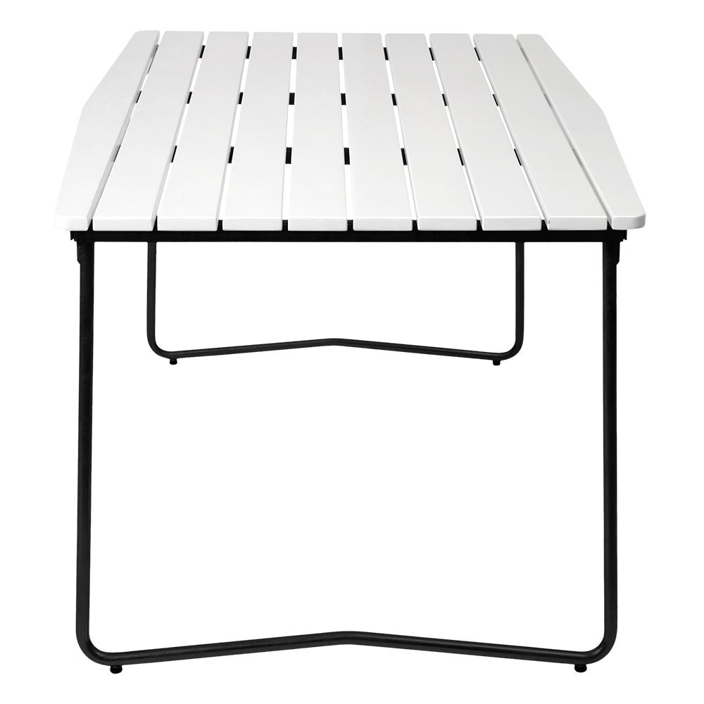 Tisch B31 170 Eiche weiß lackiert / Gestell schwarz