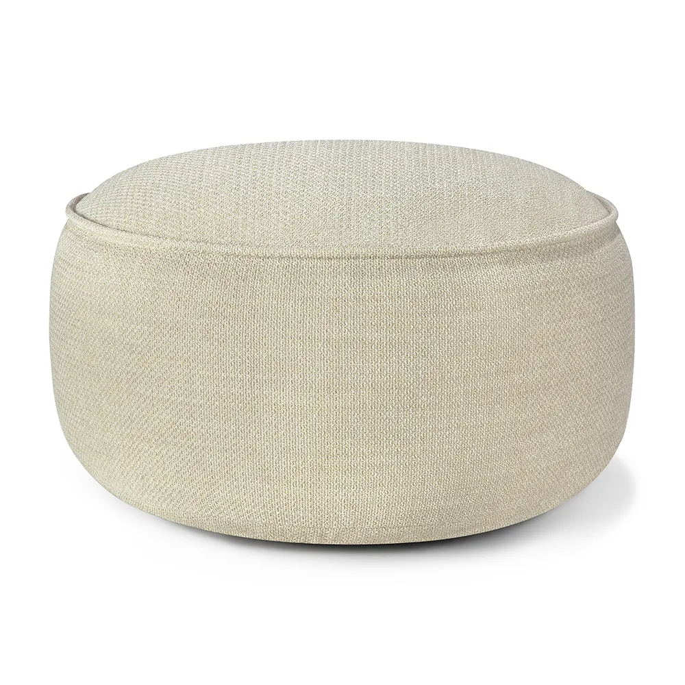 Donut outdoor pouf - Marsala check fabric - XL 80 x 80 x 43