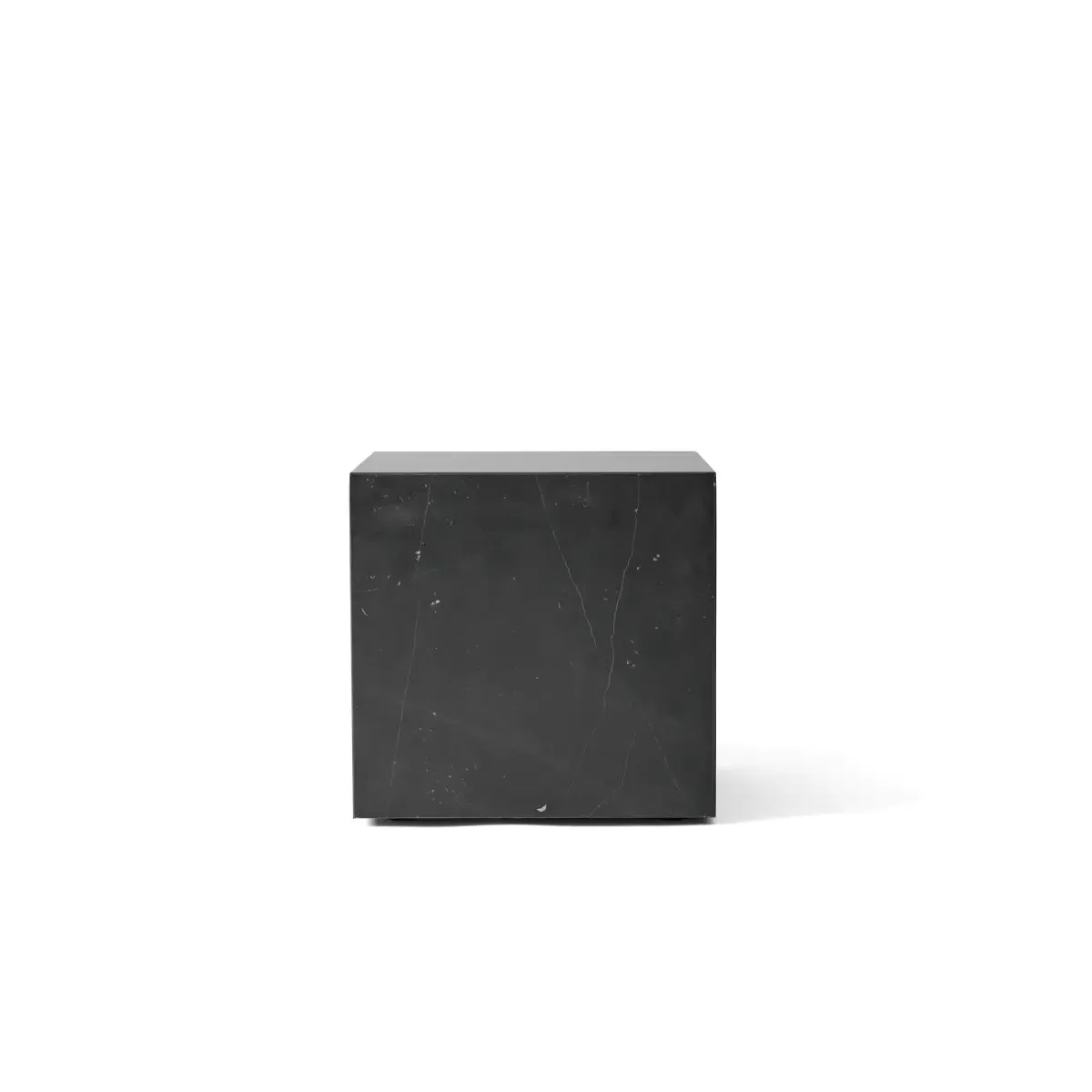 Plinth Tisch aus Nero Marquina-Marmor