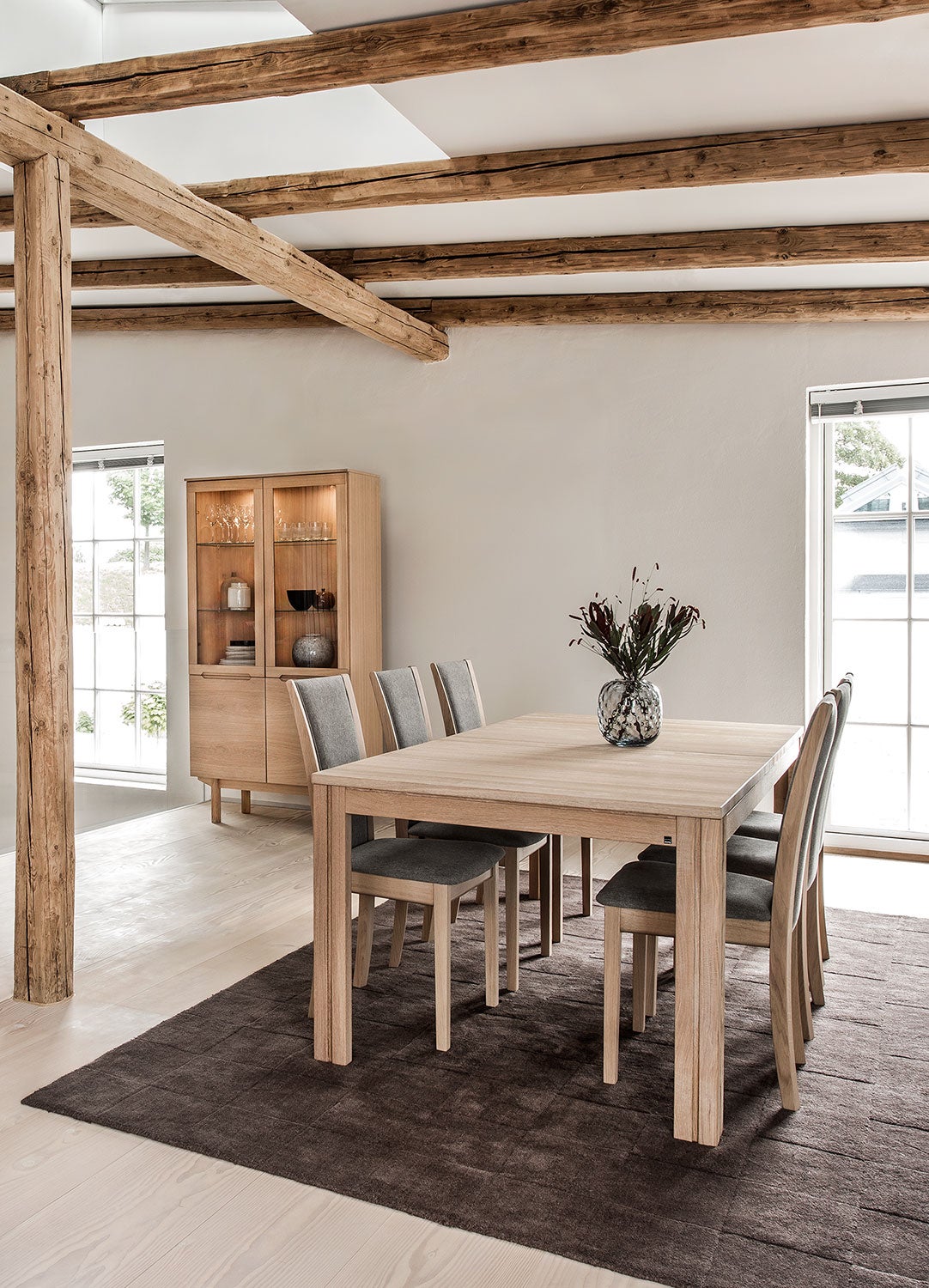 Sm307 Vitrinenschrank Eiche Lack 98X41X182Cm 