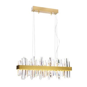 Triumph Bar Deckenleuchte L80cm Messing/klar