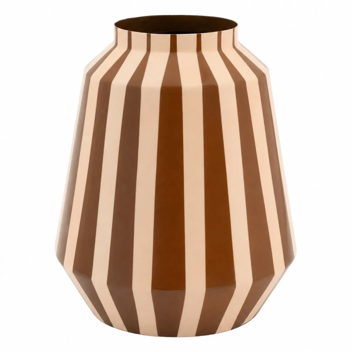 Toffy large Vase 25x25x30 cm Eisen Braun