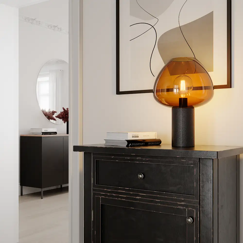 Cozy Tischleuchte Schwarz/Knjak